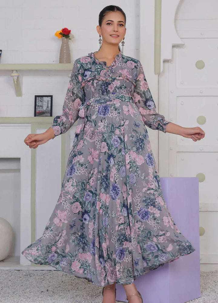 Hareem Fatima Pret Printed Chiffon 1 Piece Floral Comfort Maxi