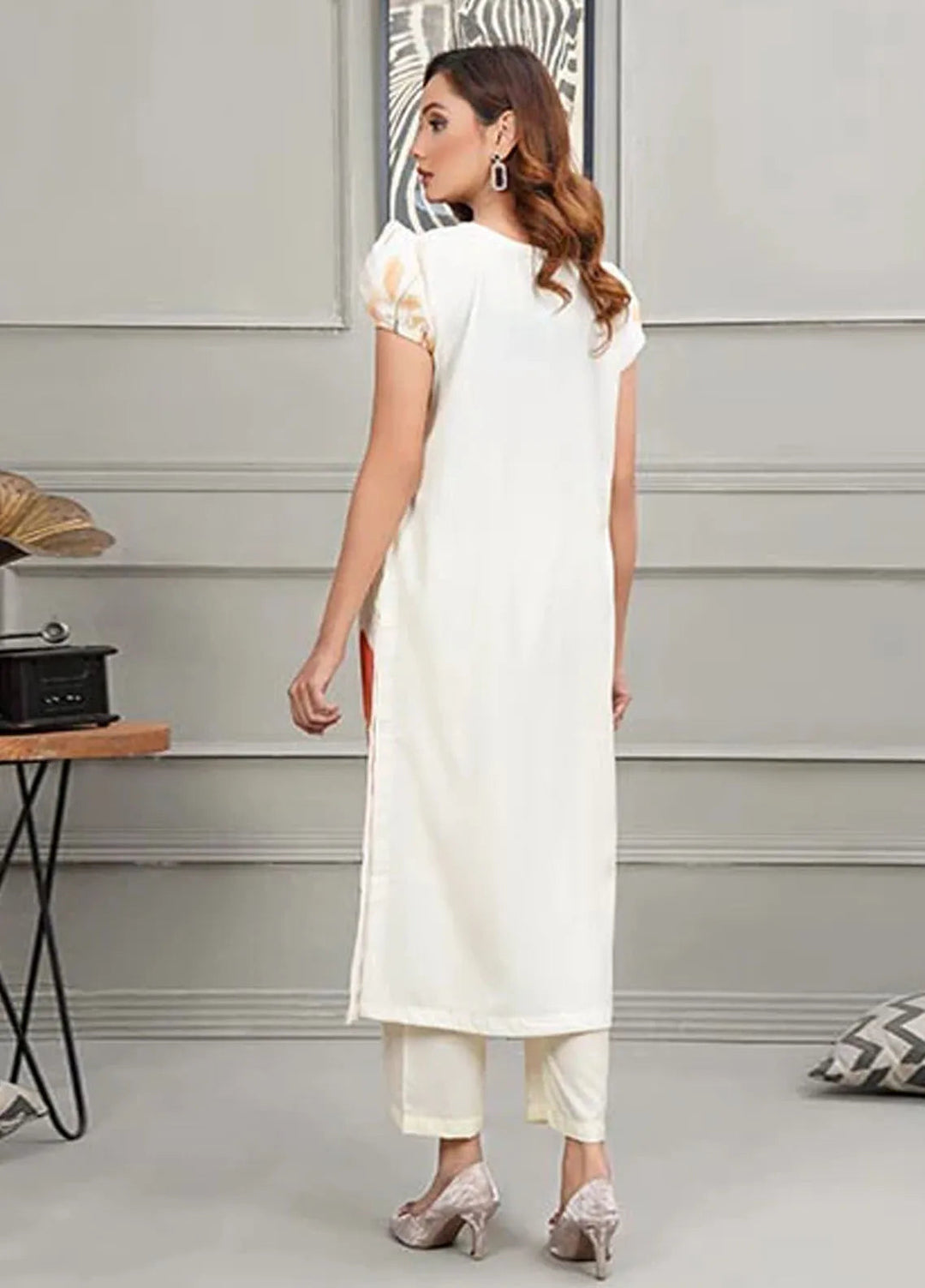 Hareem Fatima Pret Printed Lawn 2 Piece Suit Marigold Glow