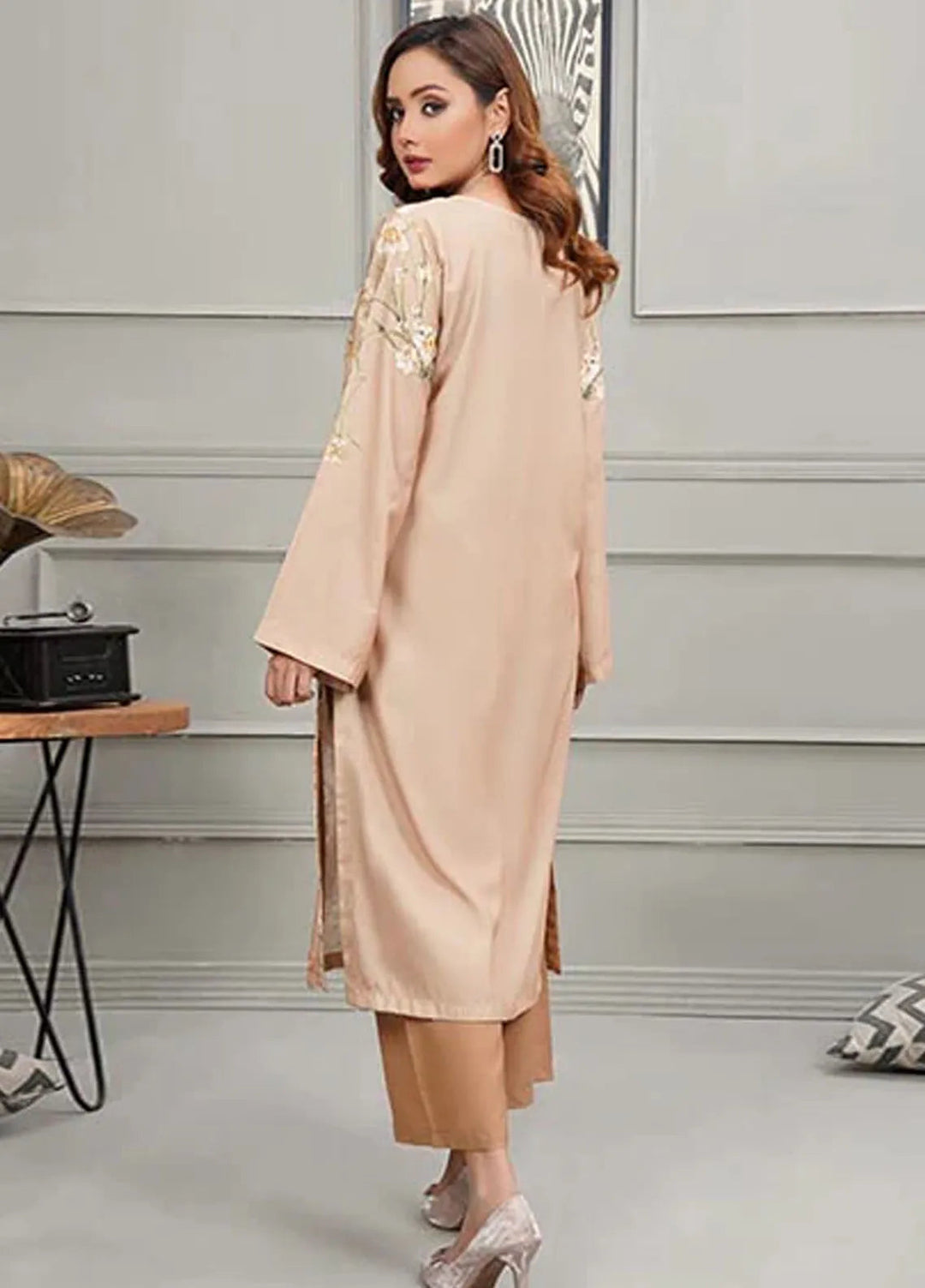 Hareem Fatima Pret Printed Lawn 2 Piece Suit Mustard Radiance