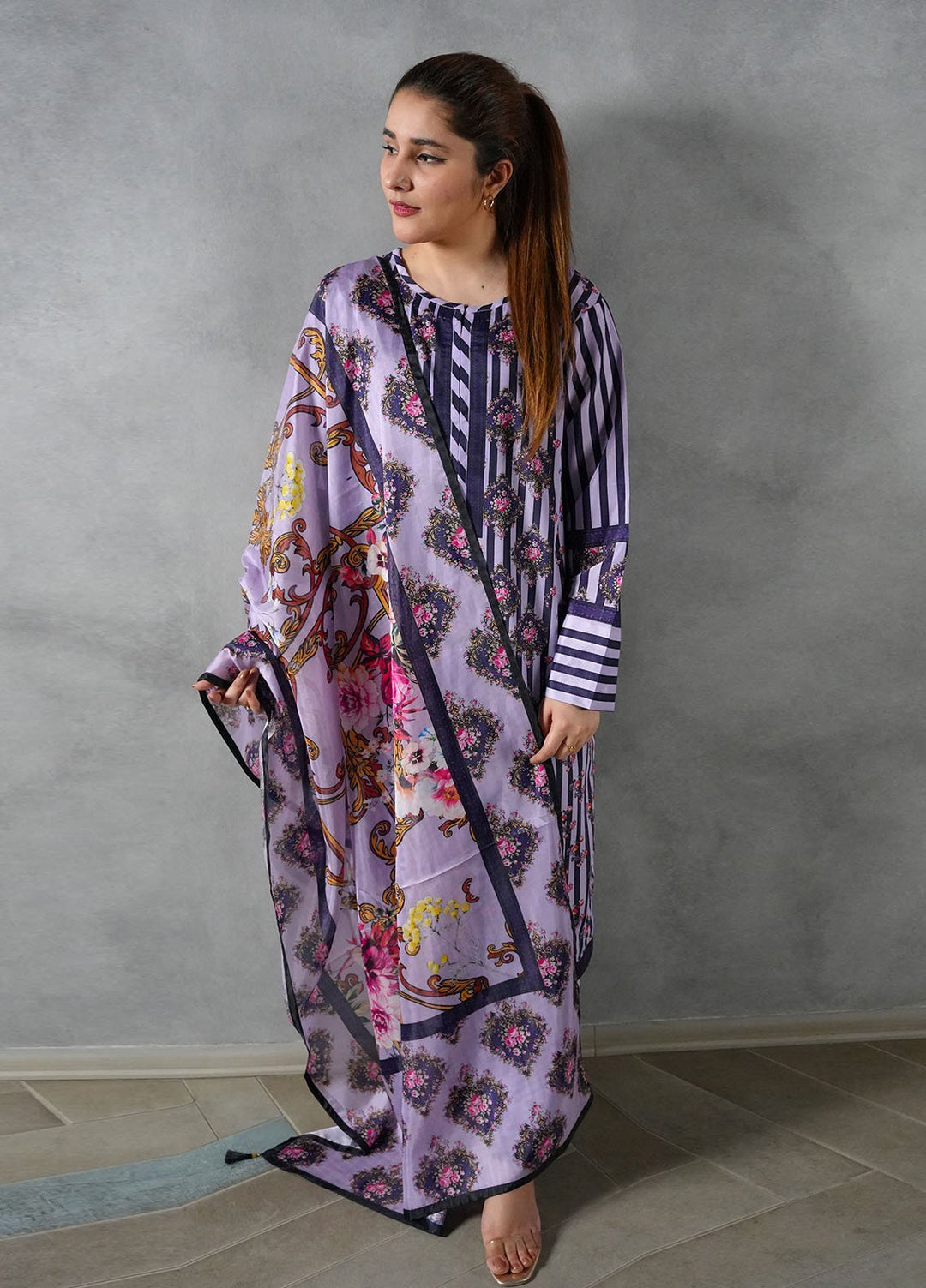 Heritage Hues by Madiha Gohar Pret Printed Crepe Lawn 3 Piece Suit Elara