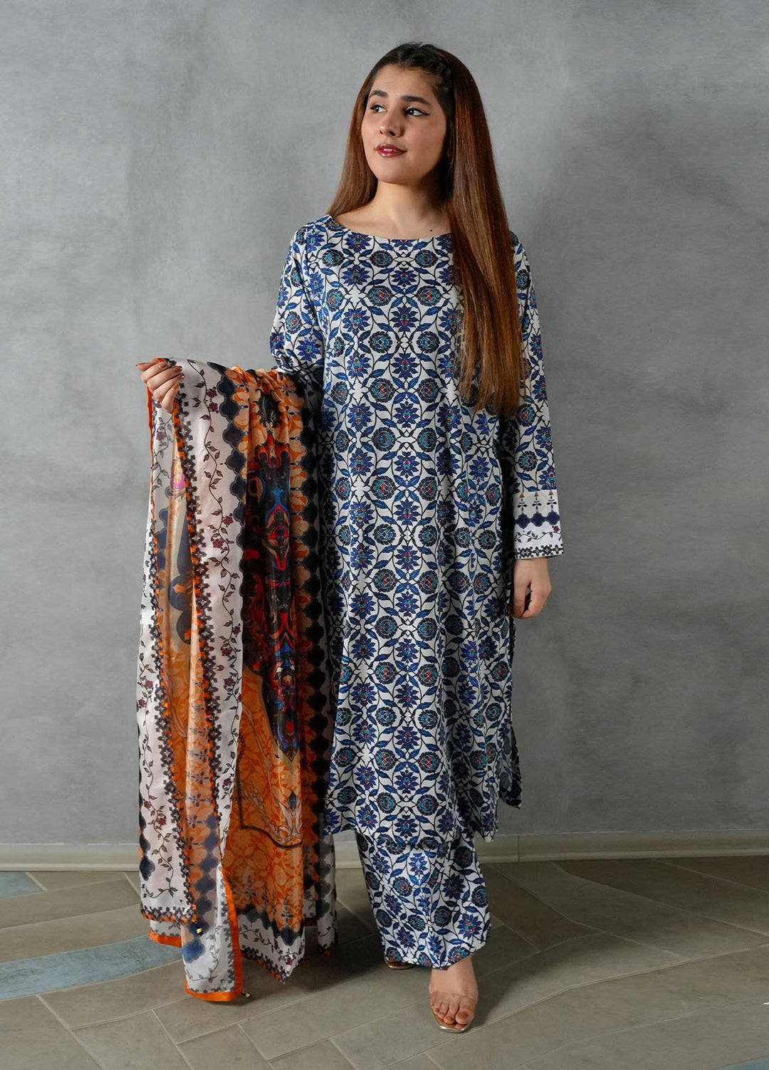 Heritage Hues by Grape Drape Pret Printed Crepe Lawn 3 Piece Suit Lira
