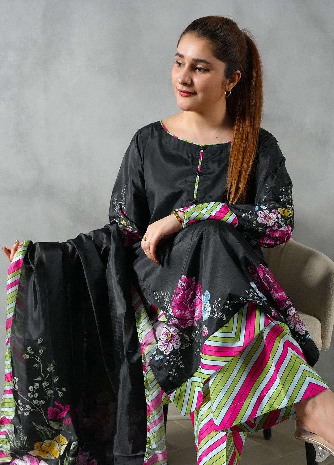 Heritage Hues by Madiha Gohar Pret Printed Crepe Lawn 3 Piece Suit Luna