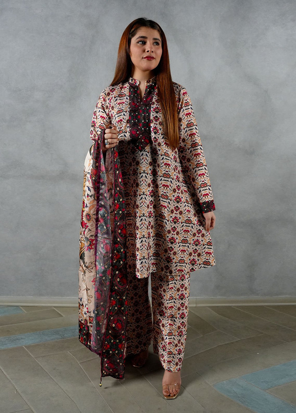 Heritage Hues by Madiha Gohar Pret Printed Crepe Lawn 3 Piece Suit Mahira