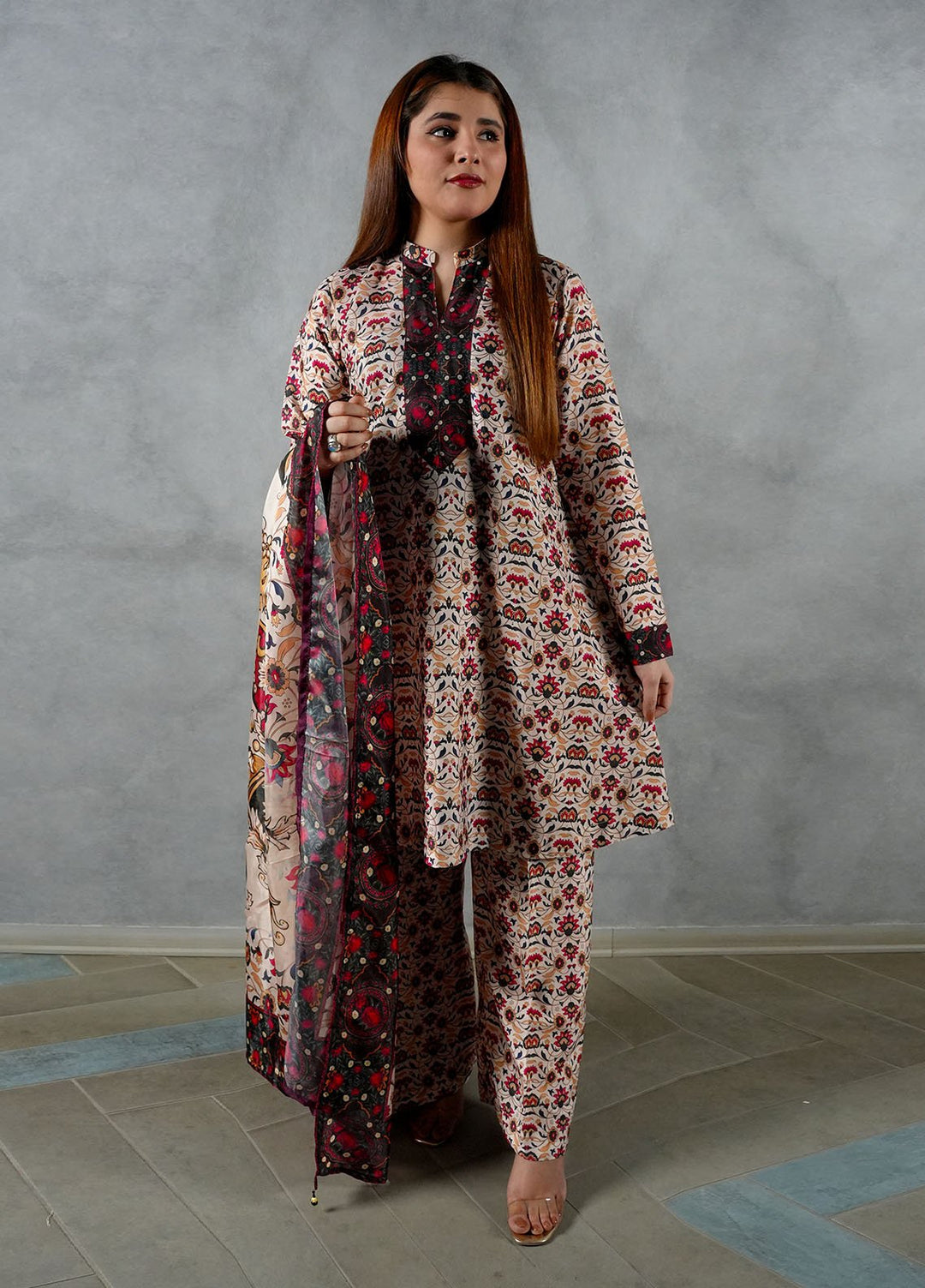 Heritage Hues by Madiha Gohar Pret Printed Crepe Lawn 3 Piece Suit Mahira