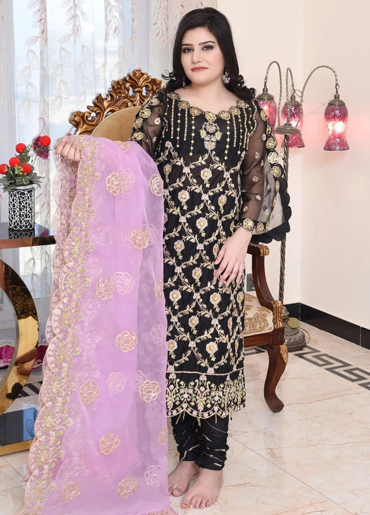 Haseen By Ayat Pret Embroidered Cotton Silk 3 Piece Suit Sanwal