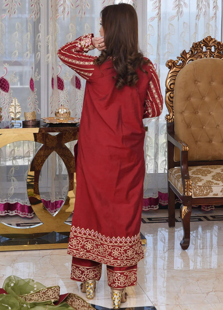 Haseen By Ayat Pret Embroidered Cotton Silk 3 Piece Suit Zarpash