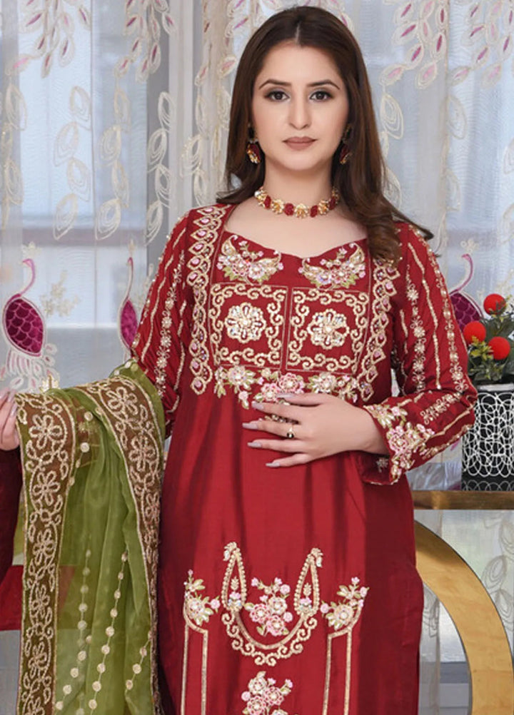 Haseen By Ayat Pret Embroidered Cotton Silk 3 Piece Suit Zarpash