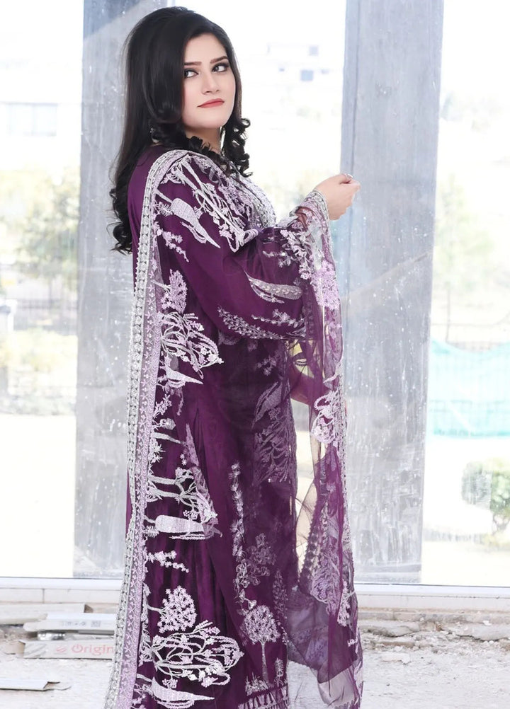 Haseen By Ayat Pret Embroidered Cotton Silk 3 Piece Suit Zeenat