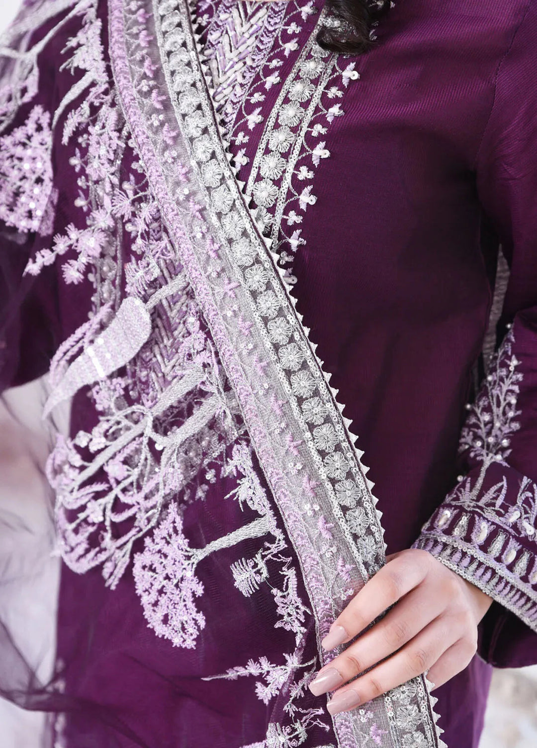 Haseen By Ayat Pret Embroidered Cotton Silk 3 Piece Suit Zeenat