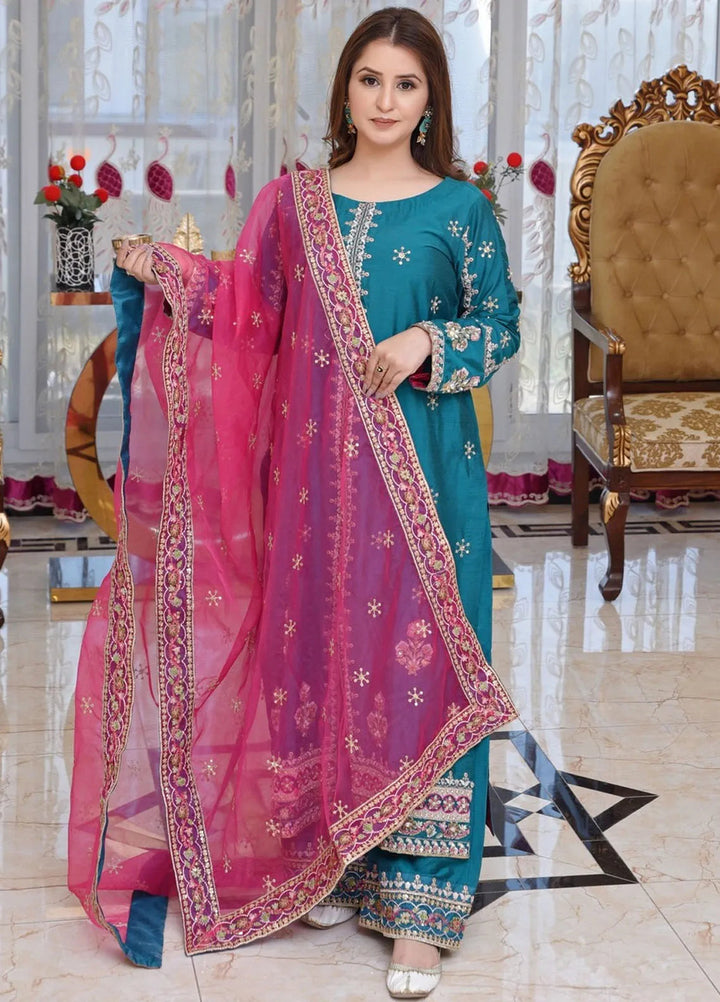 Haseen By Ayat Pret Embroidered Cotton Silk 3 Piece Suit Zoya