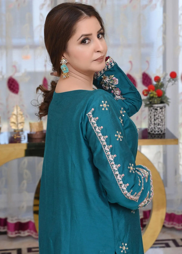 Haseen By Ayat Pret Embroidered Cotton Silk 3 Piece Suit Zoya