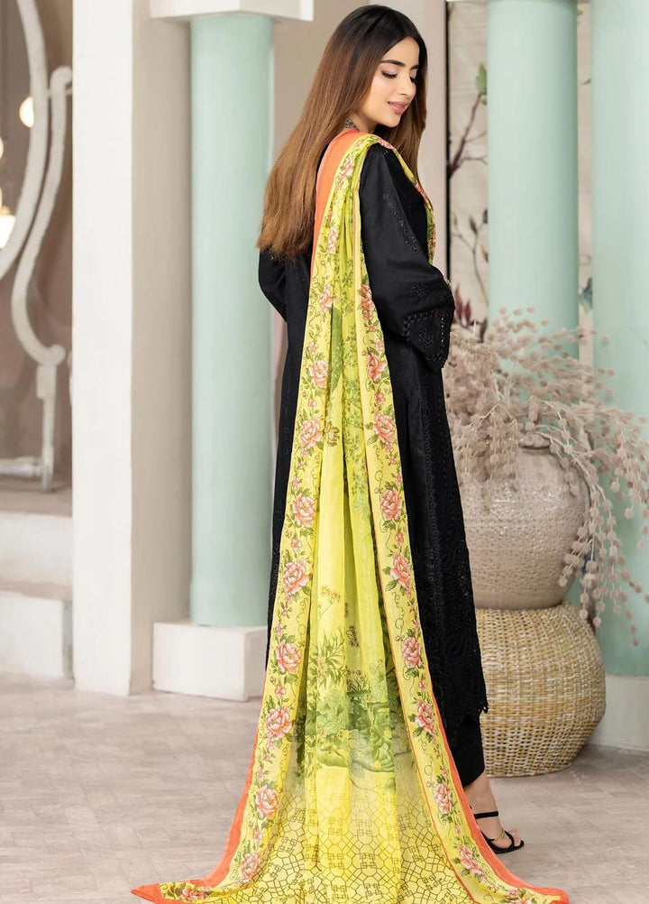 Haseen By Noorma Kaamal Embroidered Chikankari Lawn Suits Unstitched 3 Piece NK23H NK-C2-01 - Luxury Collection