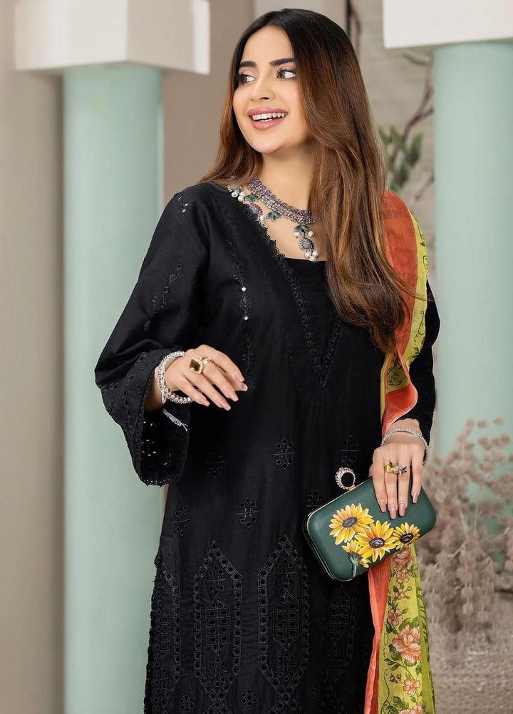 Haseen By Noorma Kaamal Embroidered Chikankari Lawn Suits Unstitched 3 Piece NK23H NK-C2-01 - Luxury Collection