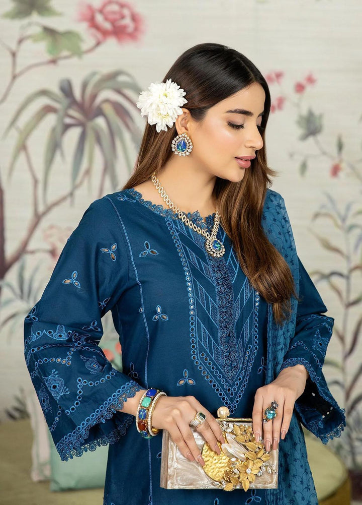 Haseen By Noorma Kaamal Embroidered Chikankari Lawn Suits Unstitched 3 Piece NK23H NK-C2-03 - Luxury Collection