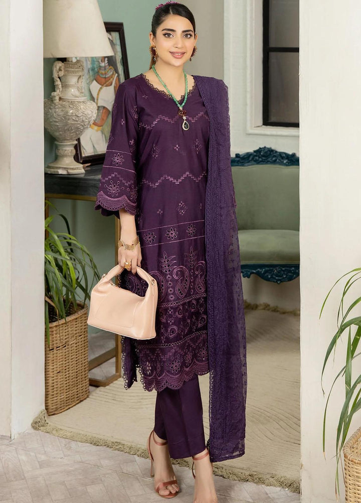 Haseen By Noorma Kaamal Embroidered Chikankari Lawn Suits Unstitched 3 Piece NK23H NK-C2-06 - Luxury Collection