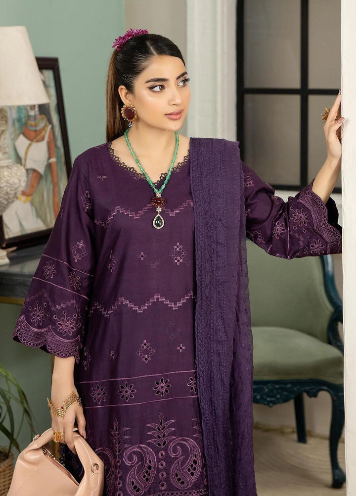 Haseen By Noorma Kaamal Embroidered Chikankari Lawn Suits Unstitched 3 Piece NK23H NK-C2-06 - Luxury Collection