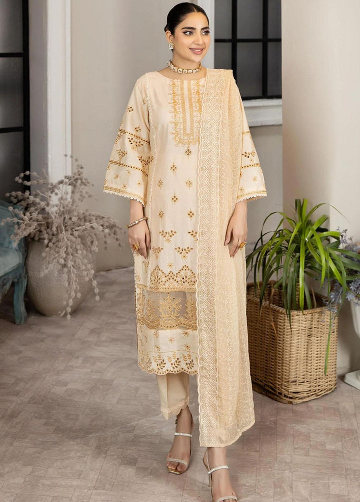 Haseen By Noorma Kaamal Embroidered Chikankari Lawn Suits Unstitched 3 Piece NK23H NK-C2-09 - Luxury Collection