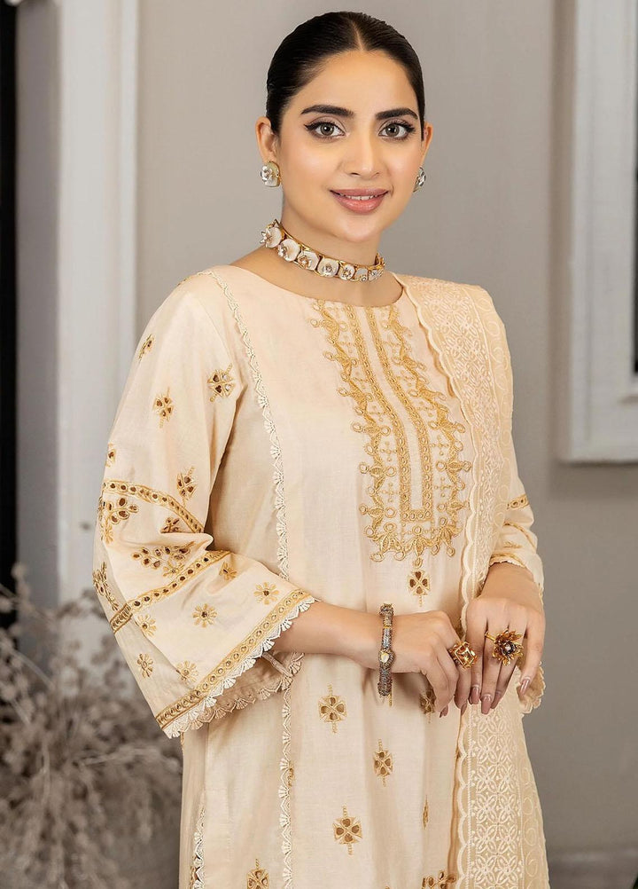 Haseen By Noorma Kaamal Embroidered Chikankari Lawn Suits Unstitched 3 Piece NK23H NK-C2-09 - Luxury Collection