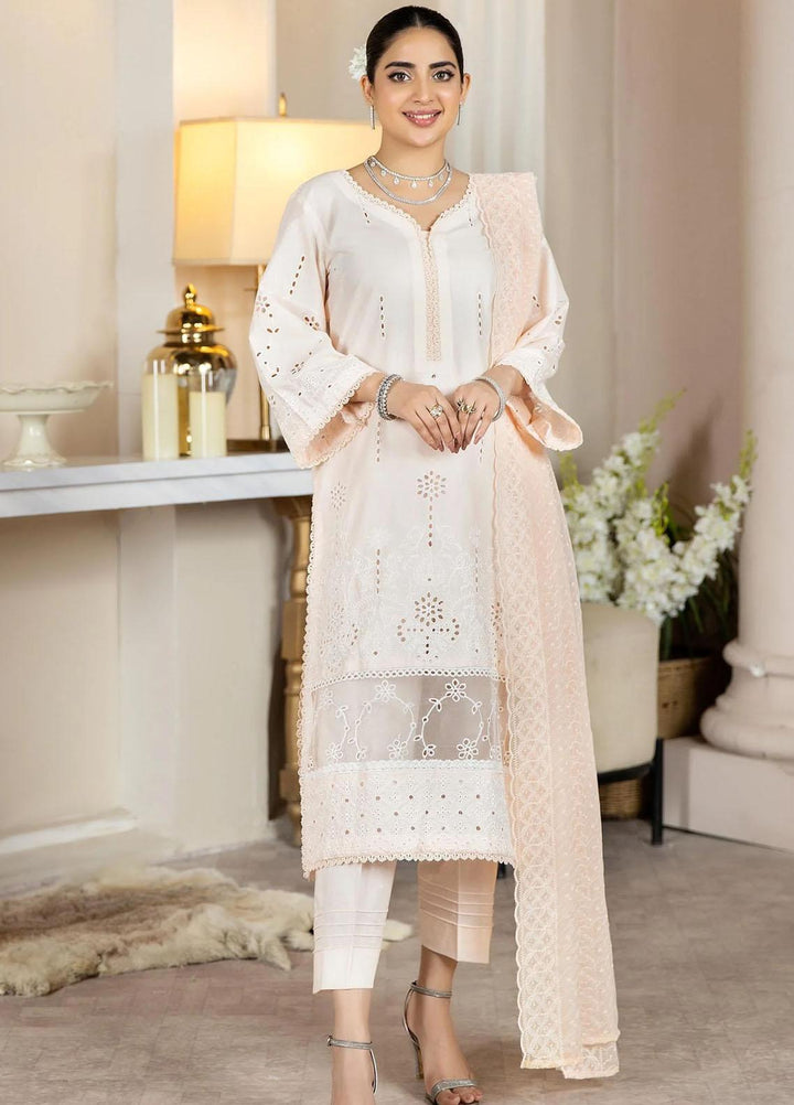 Haseen By Noorma Kaamal Embroidered Chikankari Lawn Suits Unstitched 3 Piece NK23H NK-C2-11 - Luxury Collection