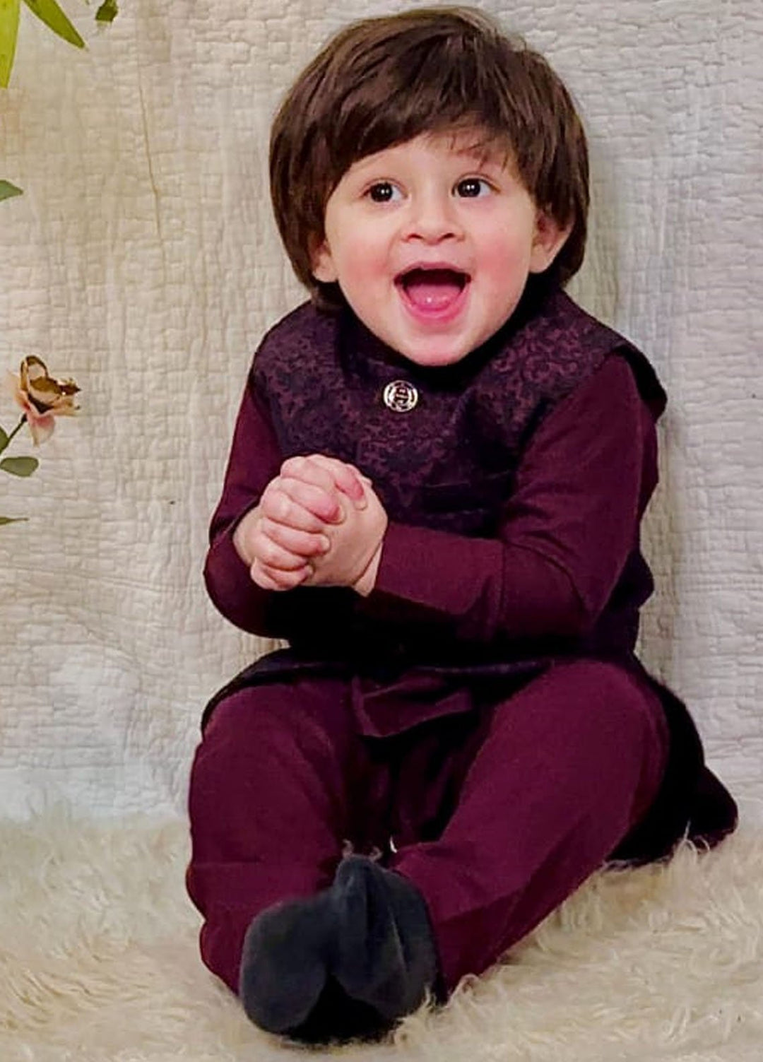 Hassan Jee Pret Plain Wash N Wear 3 Piece Suit WKS 017