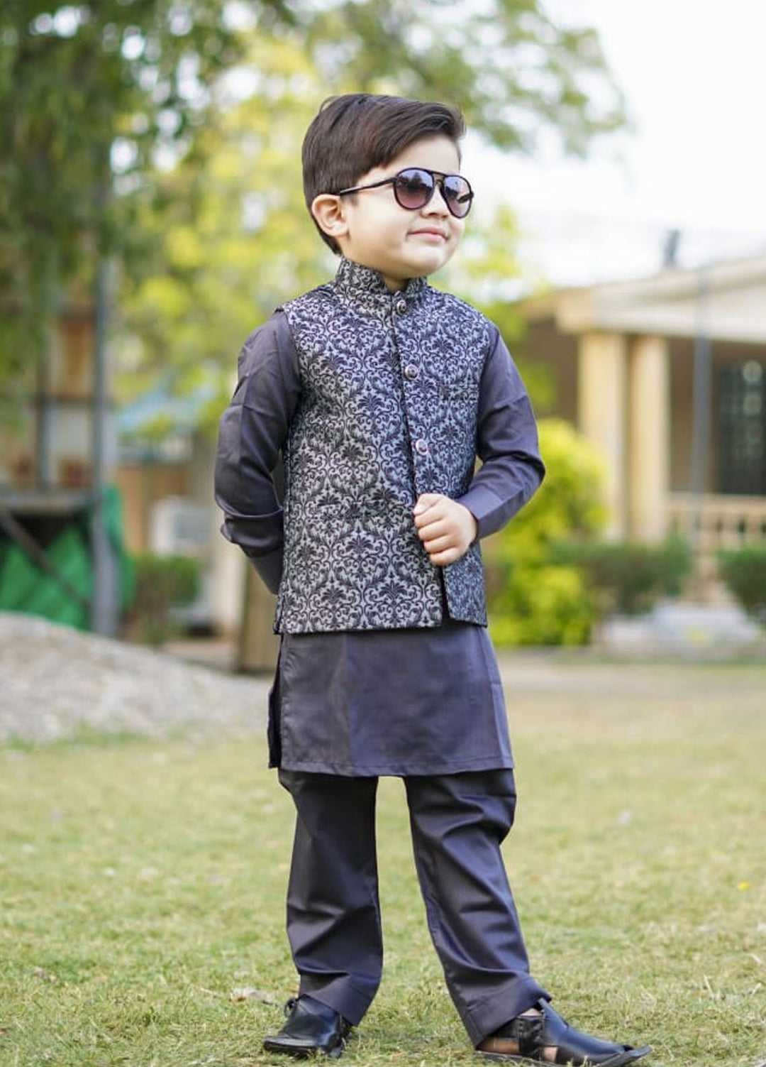 Hassan Jee Pret Plain Wash N Wear 3 Piece Suit WKS 018