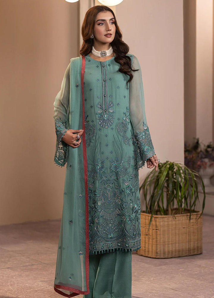 Haya By Kuch Khas Embroidered Chiffon Suits Unstitched 3 Piece FL23-KK14 K-1403 Parisa - Festive Collection