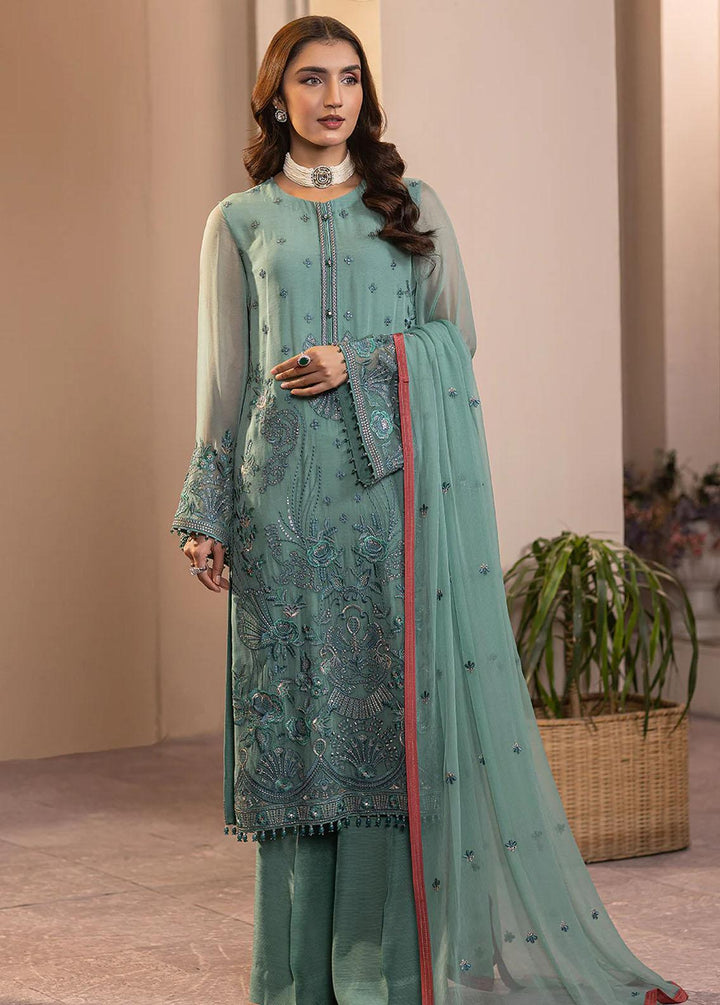 Haya By Kuch Khas Embroidered Chiffon Suits Unstitched 3 Piece FL23-KK14 K-1403 Parisa - Festive Collection