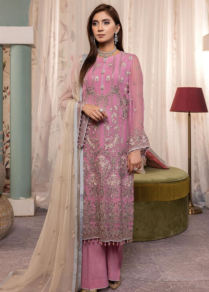 Haya By Kuch Khas Embroidered Chiffon Suits Unstitched 3 Piece FL23-KK14 K-1404 Mishfah - Festive Collection
