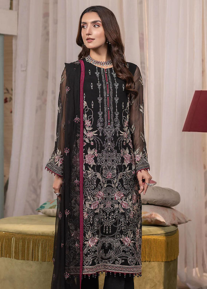Haya By Kuch Khas Embroidered Chiffon Suits Unstitched 3 Piece FL23-KK14 K-1405 Layla - Festive Collection