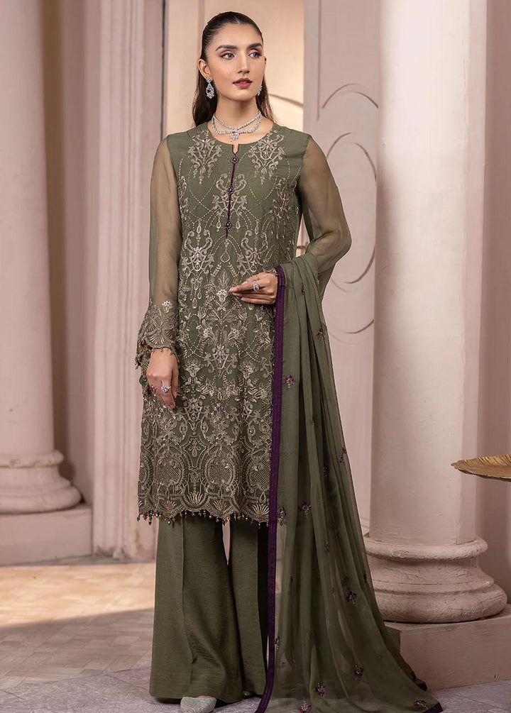 Haya By Kuch Khas Embroidered Chiffon Suits Unstitched 3 Piece FL23-KK14 K-1407 Zeba - Festive Collection