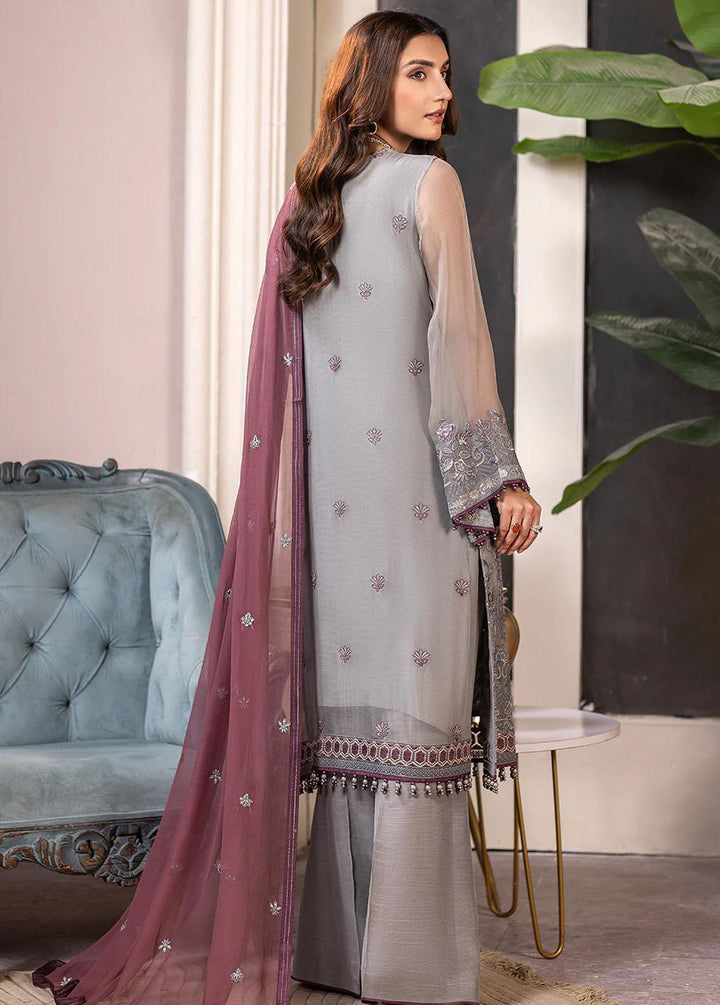 Haya By Kuch Khas Embroidered Chiffon Suits Unstitched 3 Piece FL23-KK14 K-1410 Mehsa - Festive Collection