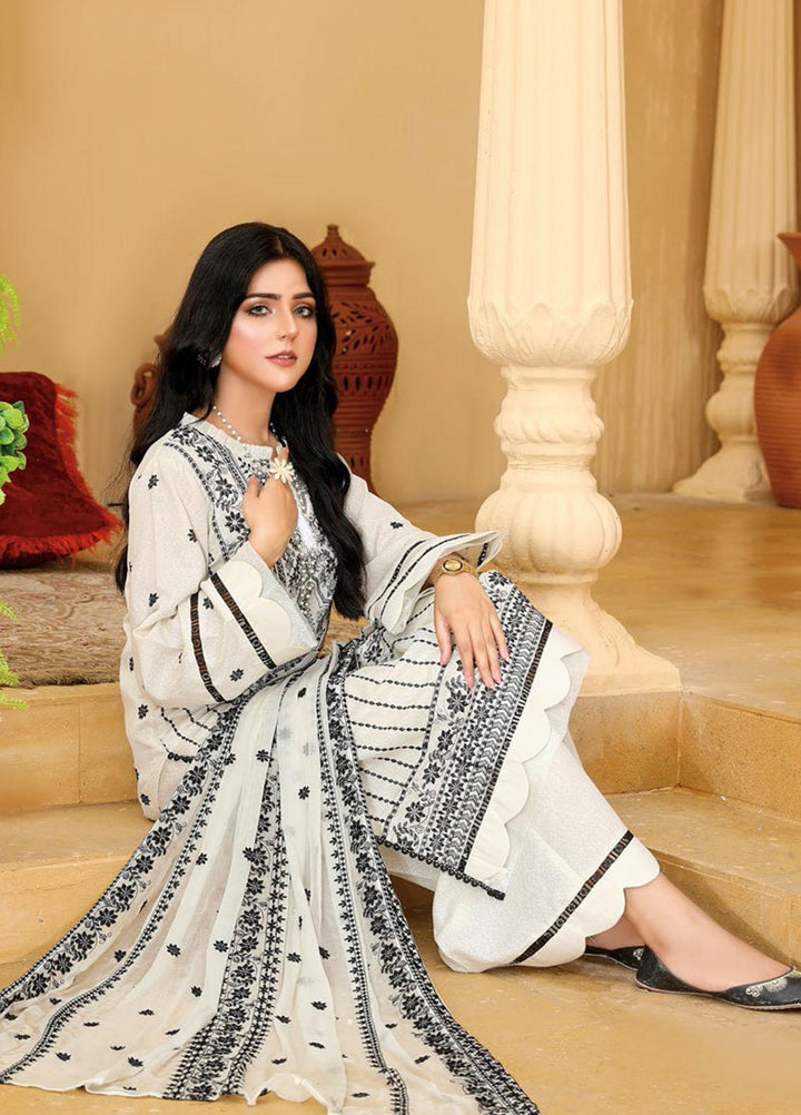 Hayaa by Humdum Embroidered Karandi Suits Unstitched 3 Piece HD22HY D-02 - Winter Collection