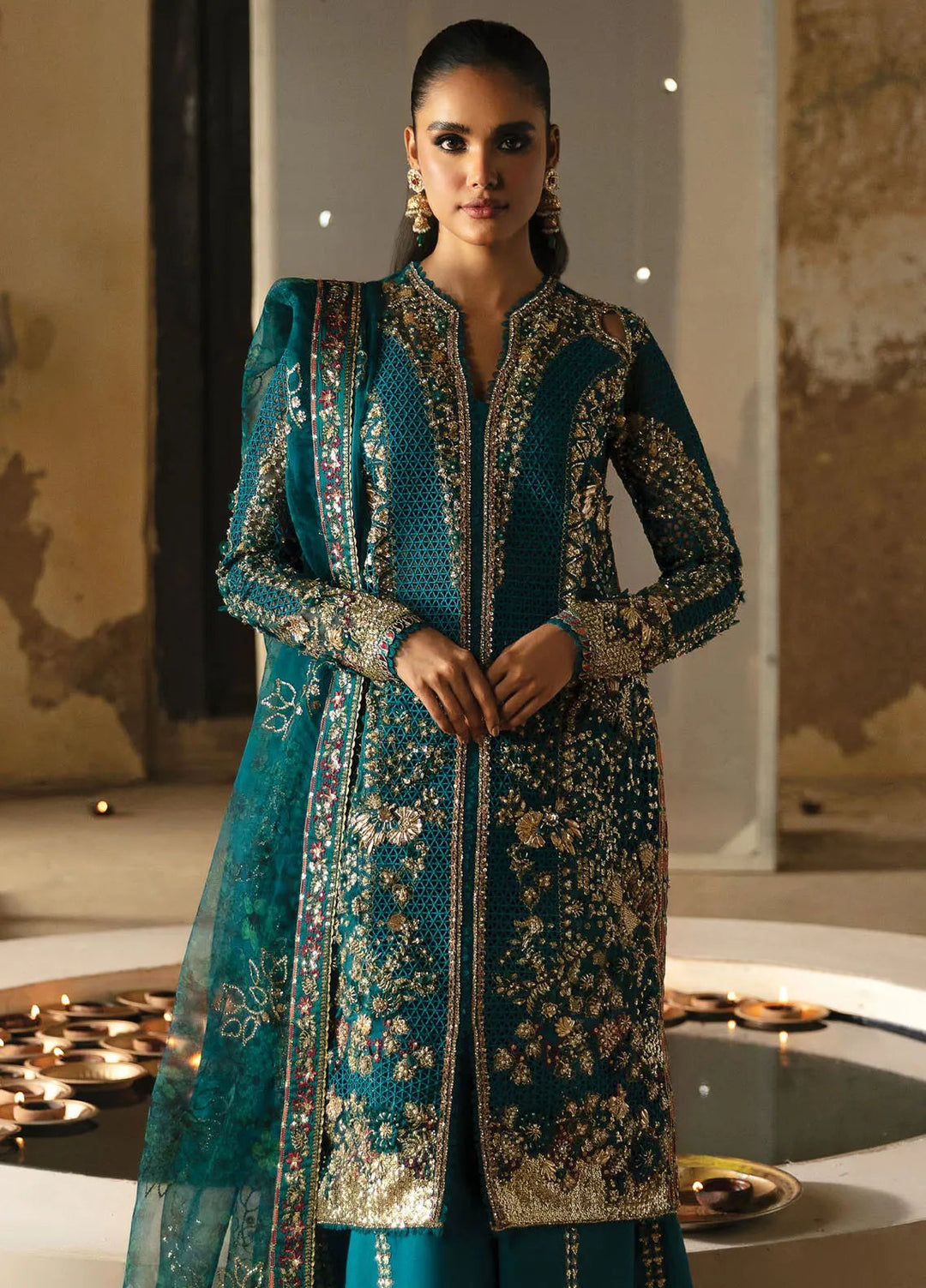Hayat by Afrozeh Embroidered Suit Unstitched 3 Piece AF24HW AFH-24-09 Meerub - Formal Collection