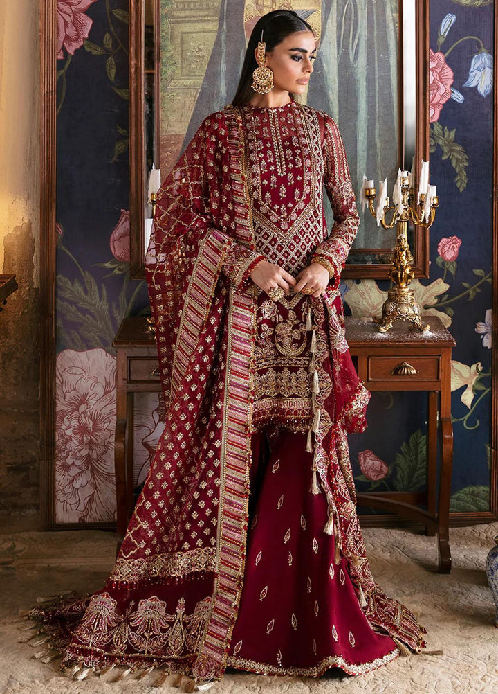 Hayat By Afrozeh Embroidered Chiffon Suits Unstitched 3 Piece AF23HY D-04 Dabeer - Wedding Collection