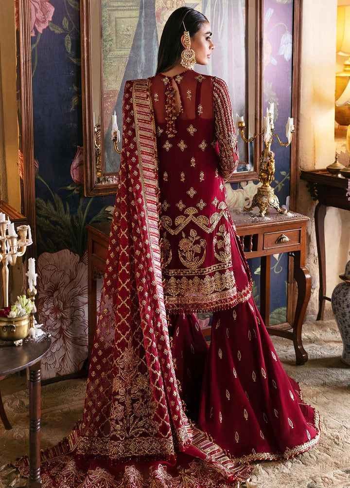 Hayat By Afrozeh Embroidered Chiffon Suits Unstitched 3 Piece AF23HY D-04 Dabeer - Wedding Collection