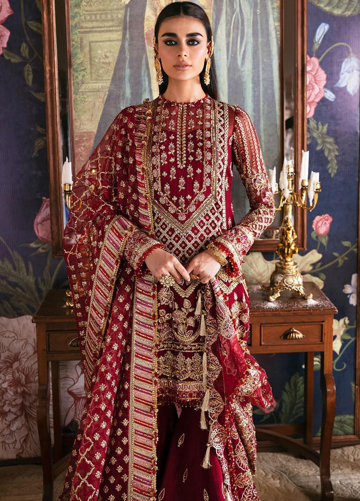 Hayat By Afrozeh Embroidered Chiffon Suits Unstitched 3 Piece AF23HY D-04 Dabeer - Wedding Collection