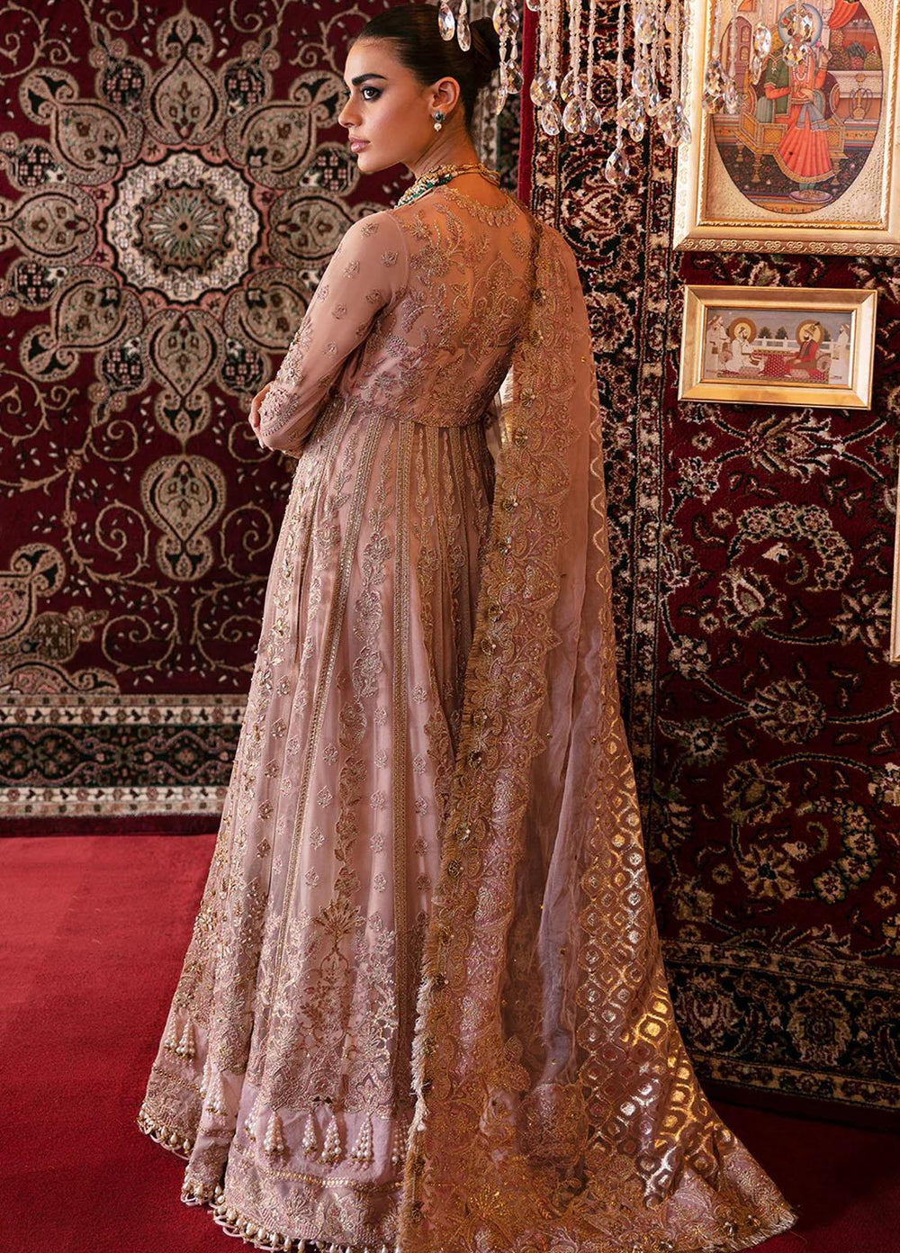 Hayat By Afrozeh Embroidered Net Suits Unstitched 3 Piece AF23HY D-06 Rubab - Wedding Collection
