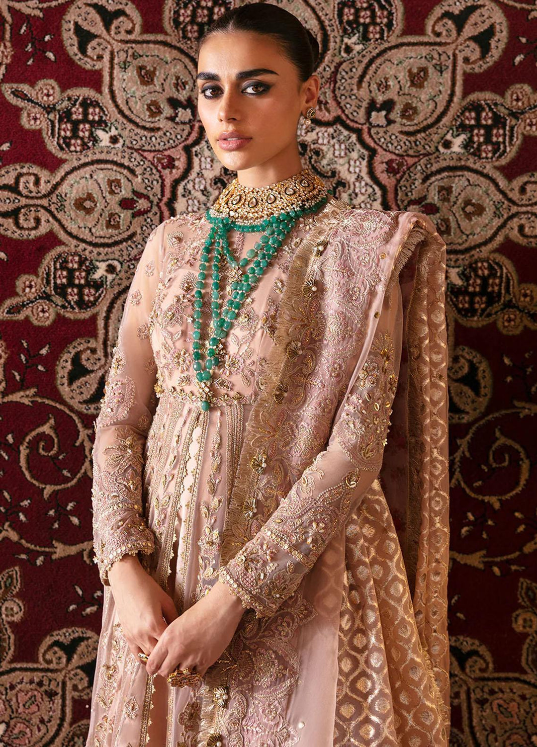 Hayat By Afrozeh Embroidered Net Suits Unstitched 3 Piece AF23HY D-06 Rubab - Wedding Collection