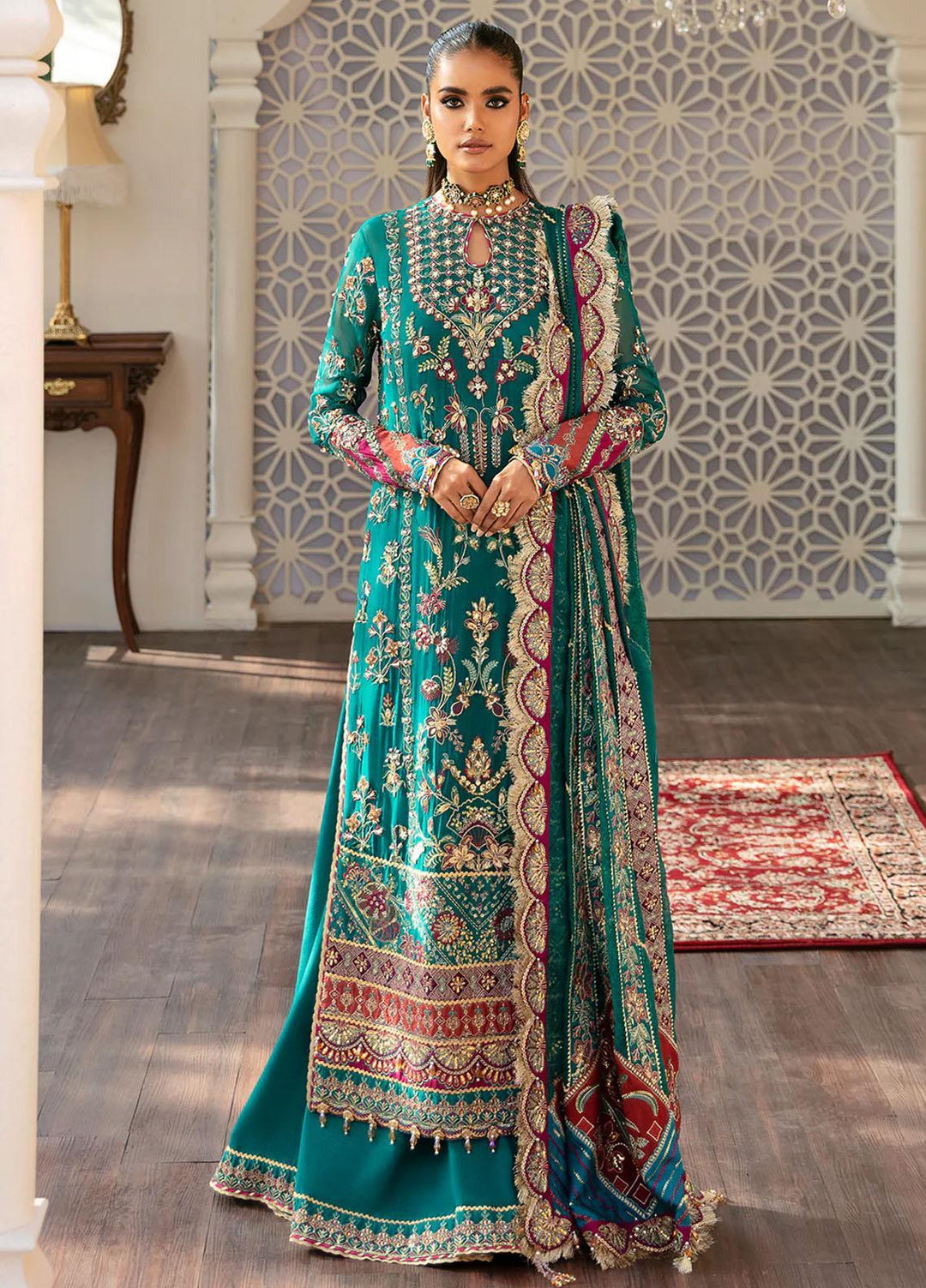 Hayat By Afrozeh Embroidered Chiffon Suits Unstitched 3 Piece AF23HY D-08 Ayat - Wedding Collection
