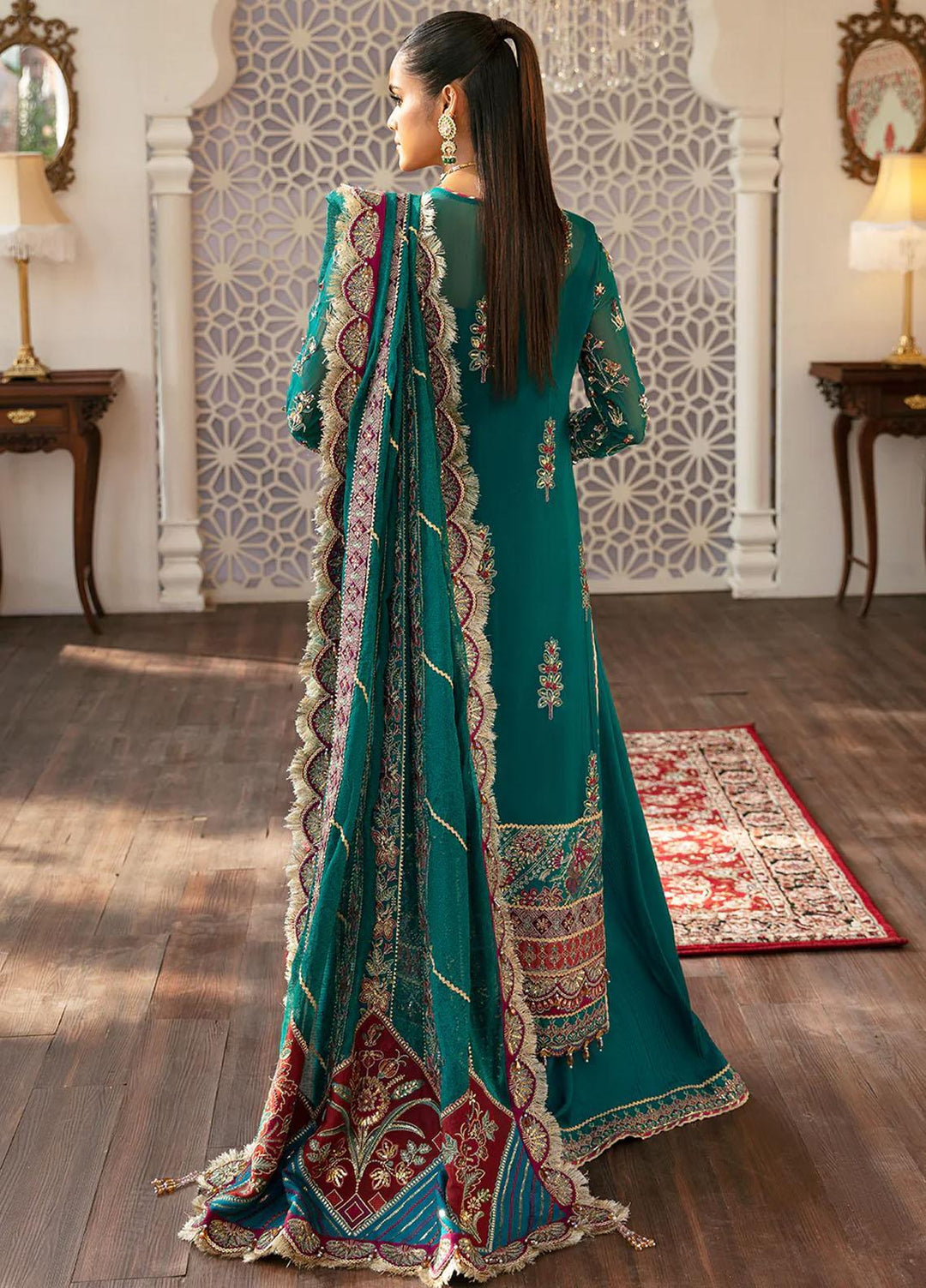 Hayat By Afrozeh Embroidered Chiffon Suits Unstitched 3 Piece AF23HY D-08 Ayat - Wedding Collection