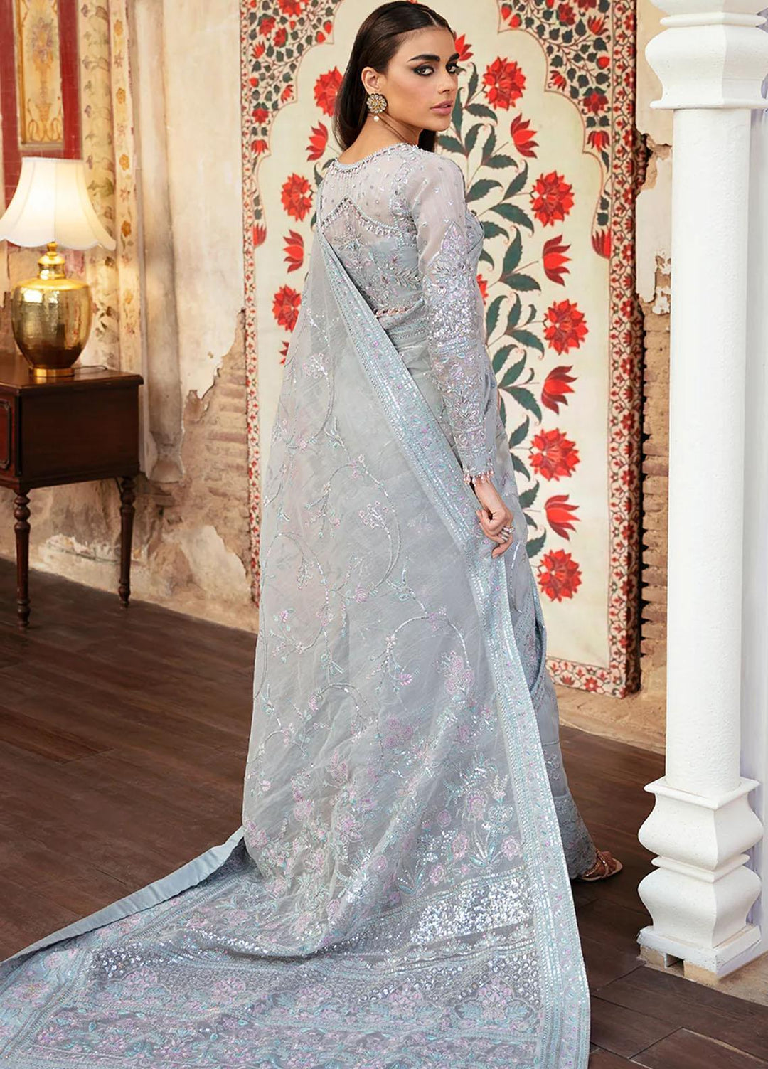Hayat By Afrozeh Embroidered Cotton  Unstitched Saree AF23HY D-09 Zauq - Wedding Collection