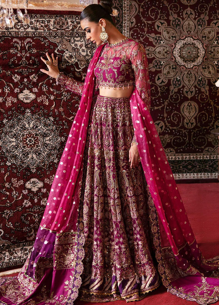 Hayat By Afrozeh Embroidered Net Suits Unstitched 3 Piece AF23HY D-10 Abir - Wedding Collection