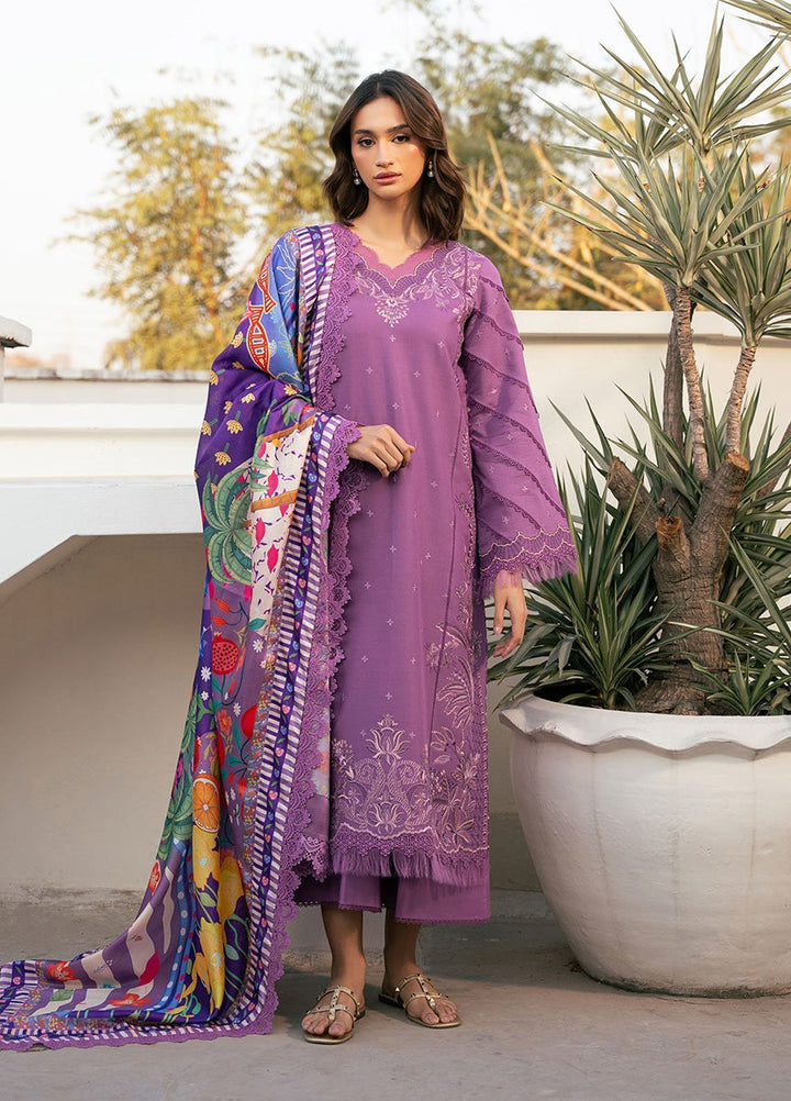 Hazel by Bin Ilyas Embroidered Lawn Suits Unstitched 3 Piece BI25HZ 2071A - Summer Collection