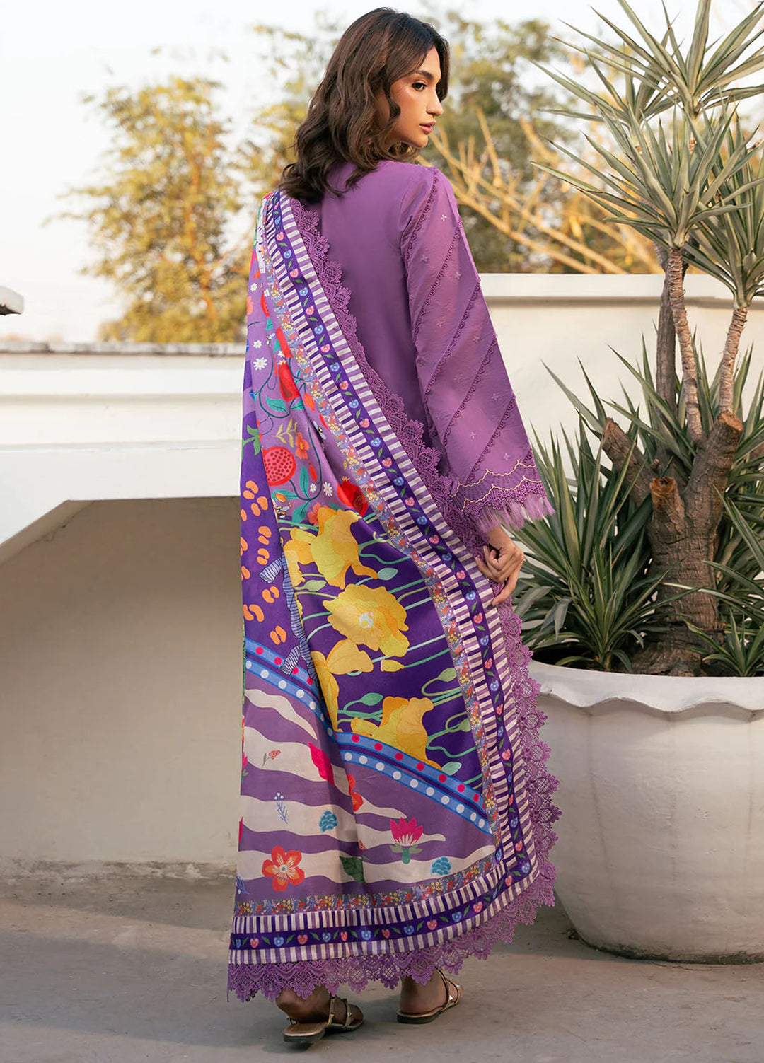 Hazel by Bin Ilyas Embroidered Lawn Suits Unstitched 3 Piece BI25HZ 2071A - Summer Collection