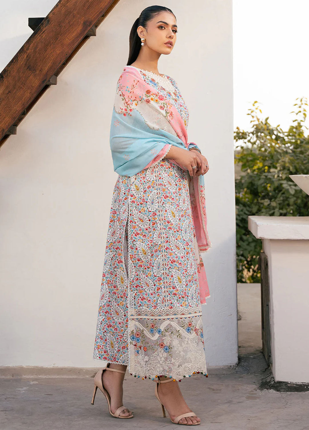 Hazel by Bin Ilyas Embroidered Lawn Suits Unstitched 3 Piece BI25HZ 2072A - Summer Collection