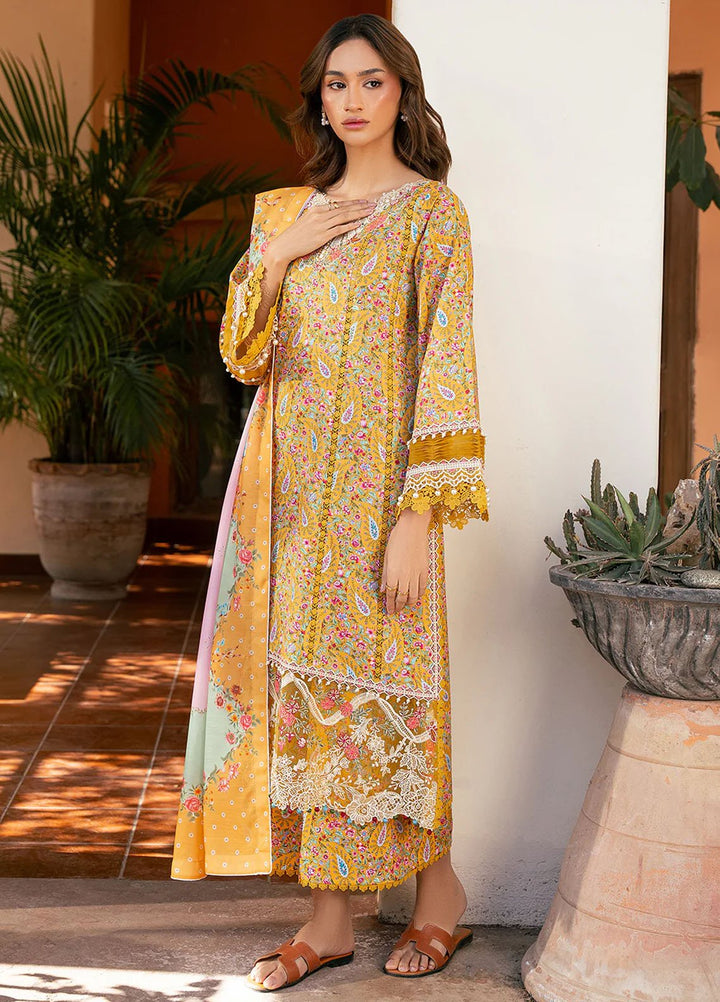 Hazel by Bin Ilyas Embroidered Lawn Suits Unstitched 3 Piece BI25HZ 2072B - Summer Collection