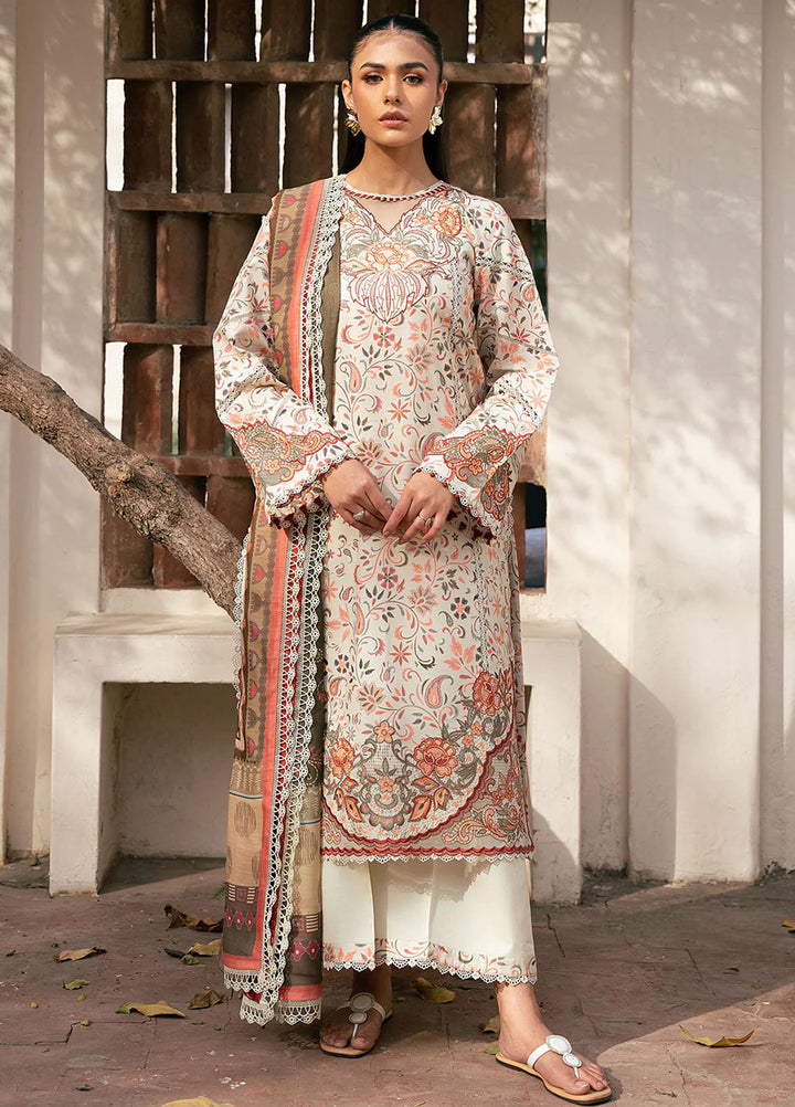 Hazel by Bin Ilyas Embroidered Lawn Suits Unstitched 3 Piece BI25HZ 2073A - Summer Collection