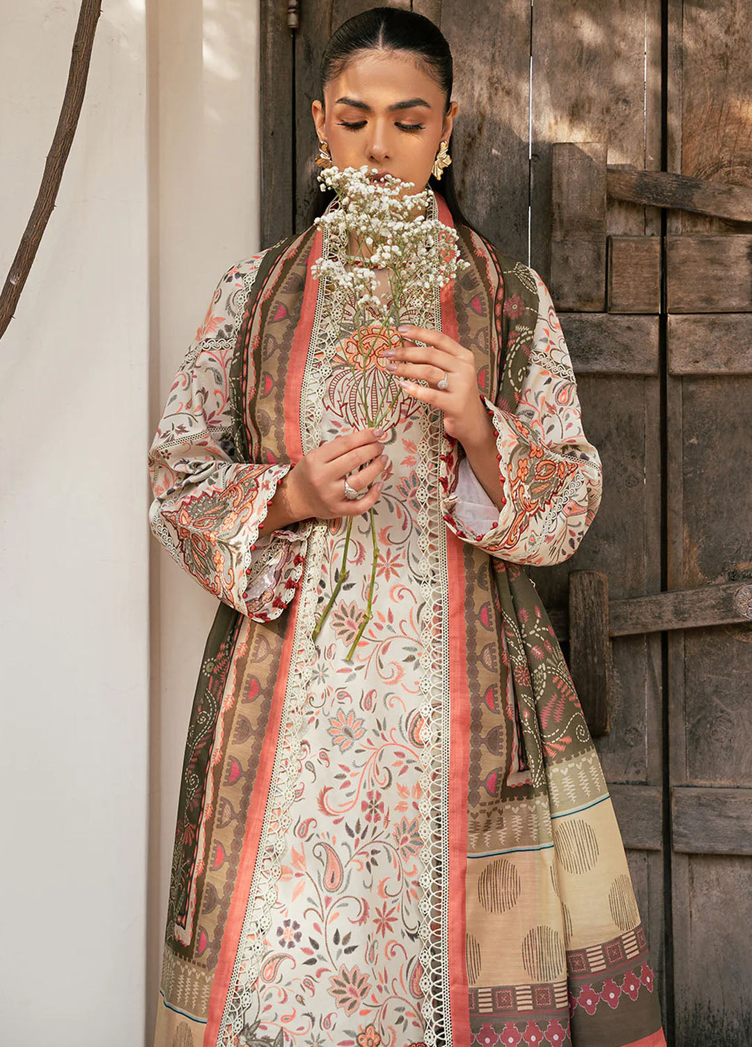 Hazel by Bin Ilyas Embroidered Lawn Suits Unstitched 3 Piece BI25HZ 2073A - Summer Collection