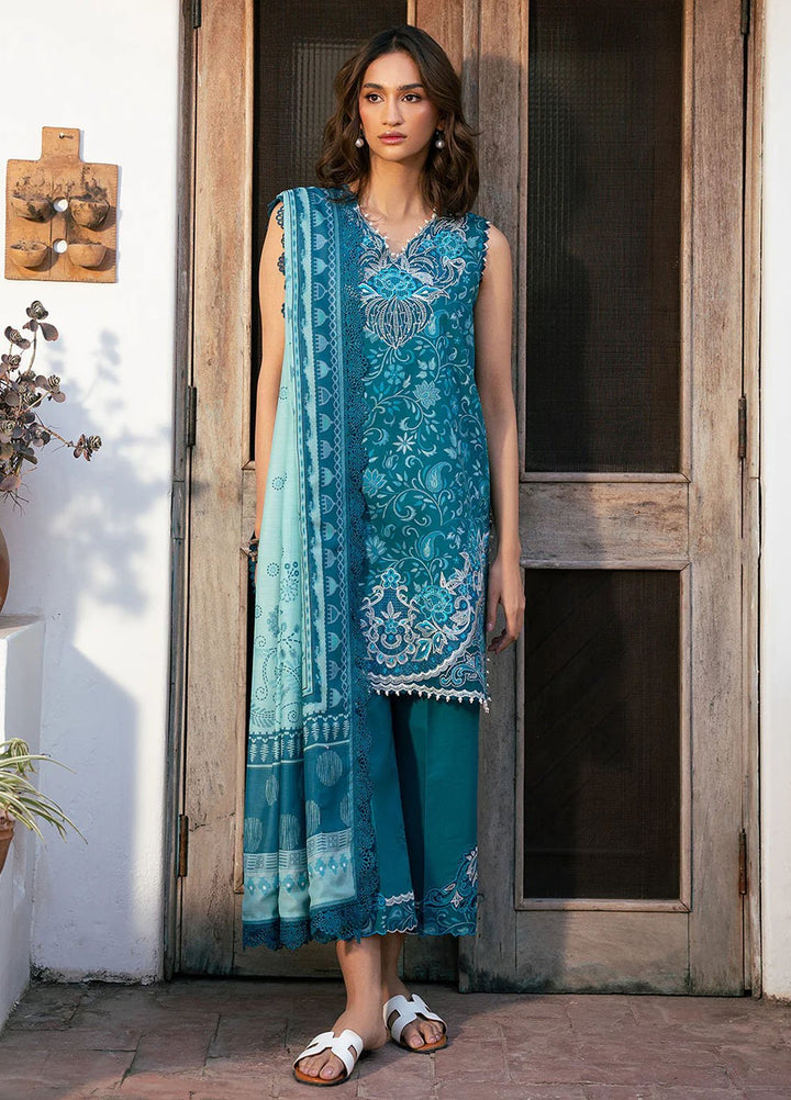 Hazel by Bin Ilyas Embroidered Lawn Suits Unstitched 3 Piece BI25HZ 2073B - Summer Collection