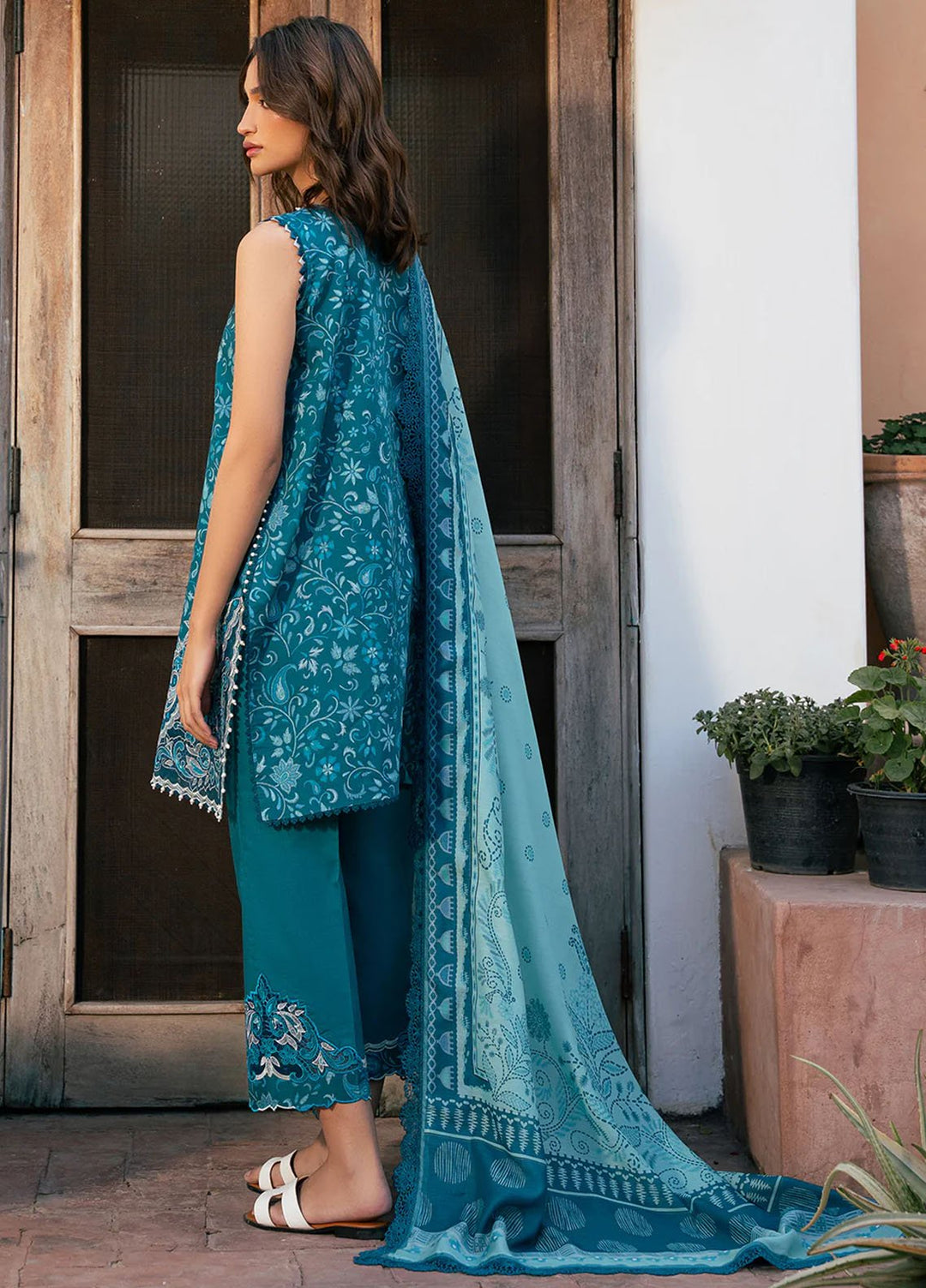 Hazel by Bin Ilyas Embroidered Lawn Suits Unstitched 3 Piece BI25HZ 2073B - Summer Collection